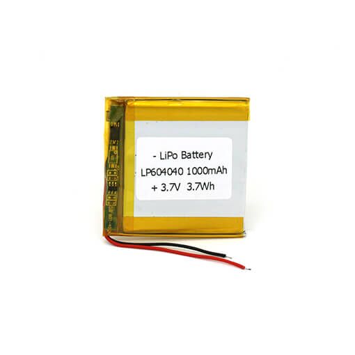 1000mAh 3.7Wh 3.7 V LP604040 Lipo Battery Manufacturer